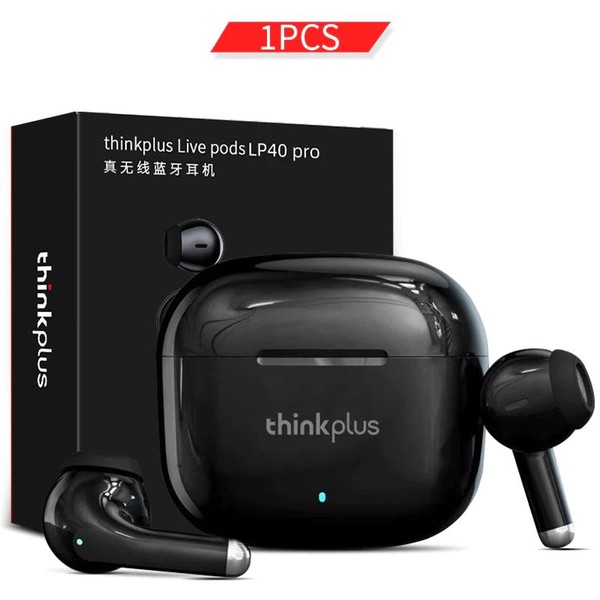 Fones De Ouvido Bluetooth Lenovo LP40Pro TWS Sem Fio Intra-Auriculares Estéreo Esportivos À Prova D'água Com Microfone Para Todos Os Telefones
