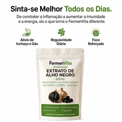 Fermenvita® Alho Negro Fermentado 6.000mg | Desincha, Regula e Fortalece a Imunidade