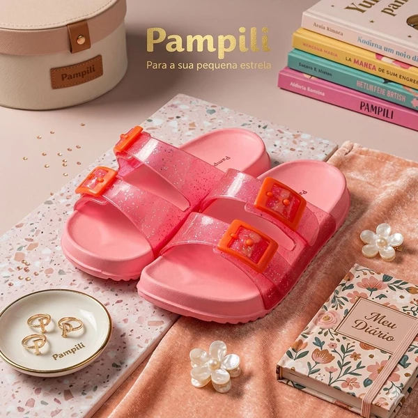 CHINELO PAMPILI FUN GLEE ROSA PVC EXP - 707003