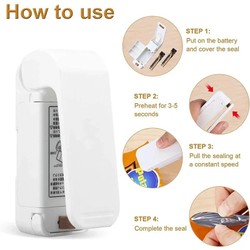 Mini saco de calor máquina selagem pacote aferidor sacos de plástico térmico saco de alimentos fechamento portátil aferidor embalagem de alimentos selador de calor