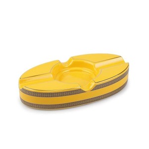 Cinzeiro de Ceramica para 2 Charutos Lakinsk - Amarelo