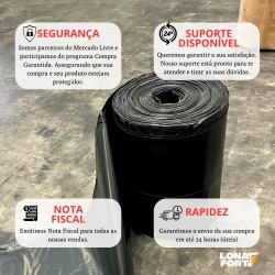 Lona Preta 4x100 18kgs Pronta Entrega Construção Cobertura