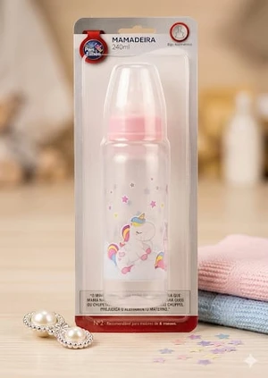 MAMADEIRA DE 240 ML COM BICO ASSIMETRICO