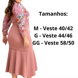 Vestido Feminino Midi Botao Com Cinto Moda Evangelica Tamanho Grande Tendencia Manga 3/4