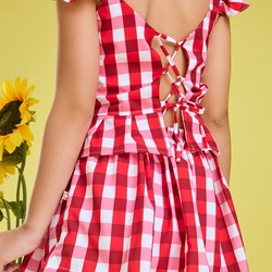 Conjunto Xadrez Clássico - Vermelho C/Branco