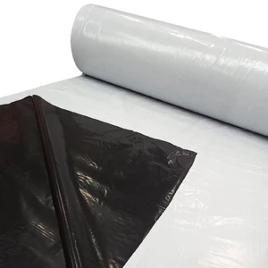 Lona dupla face preta e branca 12x15 200 micras para silagem gado ANTI UV