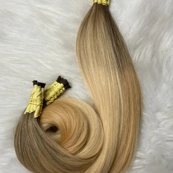Cabelo Brasileiro Loiro Mesclado 50cm (Raiz Escura) - 100gr