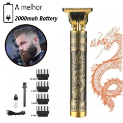 Kit Barbeiro Profissional 2 em 1 Máquina de Corte + Aparador Facial