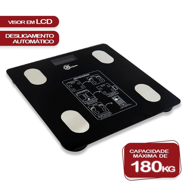 Balança Bioimpedância Digital Corporal Aplicativo Bluetooth