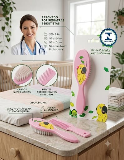 KIT DE CUIDADOS COM OS CABELOS ROSA