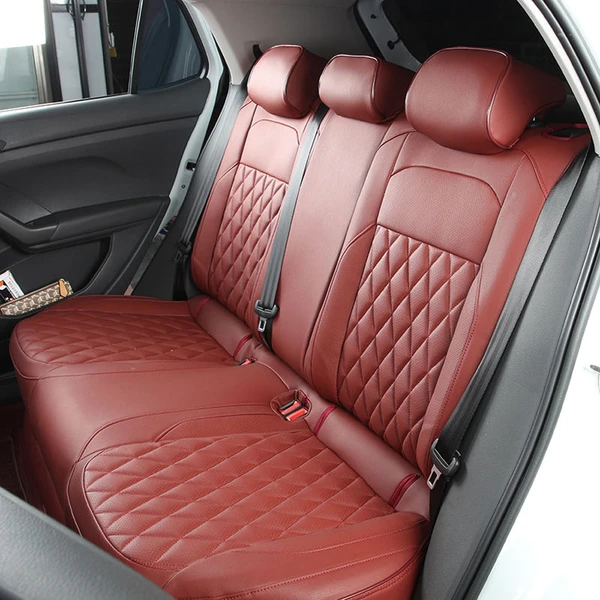Kit Completo de Capas para Banco de Carro Evurus em Couro Legítimo Universal 5 Lugares Com Airbag + Tapetes e Capa de Volante