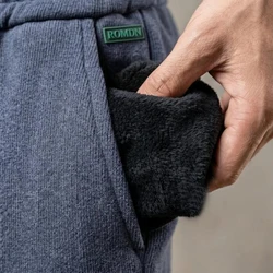 [Leve 3, Pague Só 2!] Calça Kodiak Masculina em Malha Canelada de Alta Densidade e Forro de Pelúcia Densa de Blindagem Térmica com Bolsos em Zíper