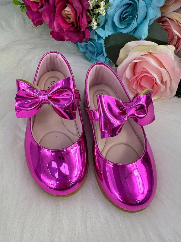 Sapatilha Doce Pé - Laço Pink Metalizado