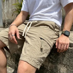 [Pague 3, Leve 5!] Bermuda Cargo Fornax Masculina em Nylon Técnico Hidrorrepelente com Bolsos Utilitários e Cós Elástico