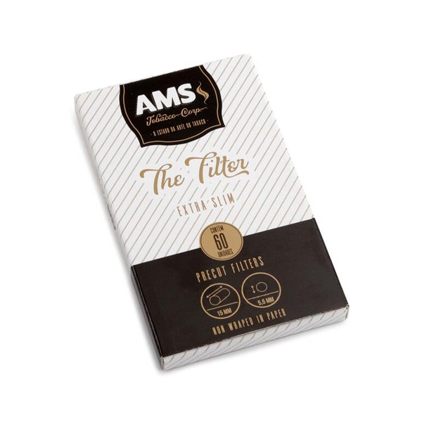 Filtro para Cigarro AMS Extra Slim de 5,5mm (Caixa com 60)