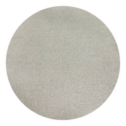 Poltrona Parma Giratória Linho Off White e Castanho