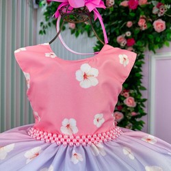 Vestido Temático Lilo & Stitch Floral