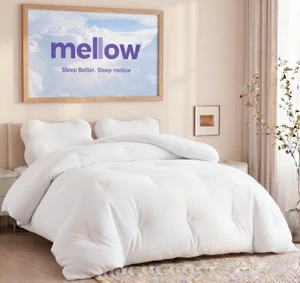 Edredom Mellow Marshmellow Full/Queen - Extra Fofinho com Recheio Duplo Alternativo ao Pluma, Equilibrado para Todas as Estações, Tecido Oeko-TEX Classe I, Costura em Caixa, Lavável à Máquina