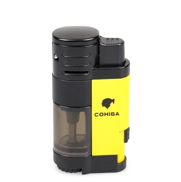 Isqueiro Maçarico Cohiba 167 - Amarelo (4 Chamas)