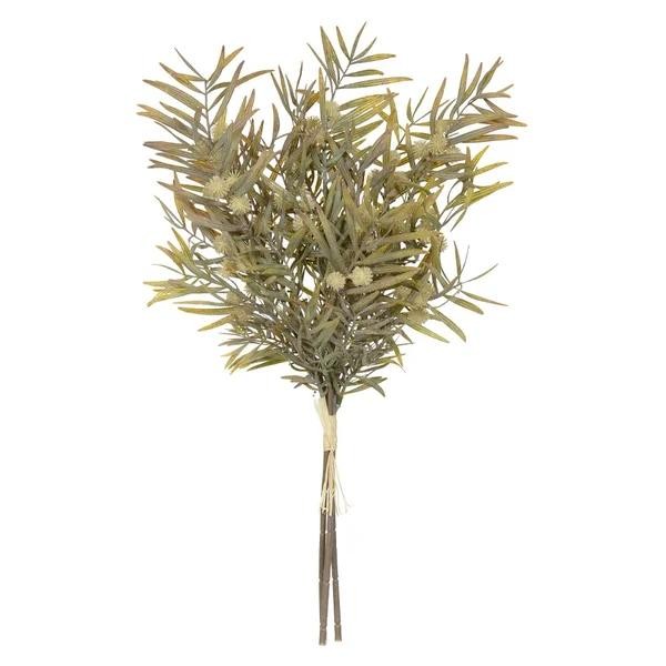 Buque Mamona Ramalhete Com Fita Creme Outono 58cm