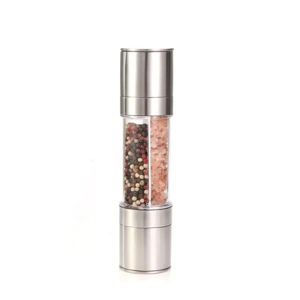 Moedor de Pimenta e Temperos Manual Inox 2 em 1