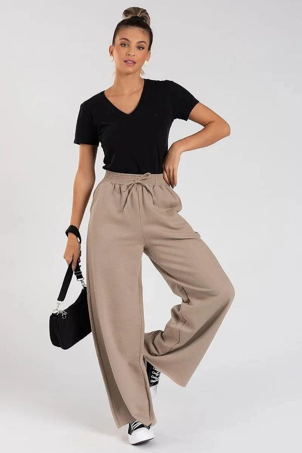 Calça Moletom Sem Pelúcia Wide Leg Tai Terra