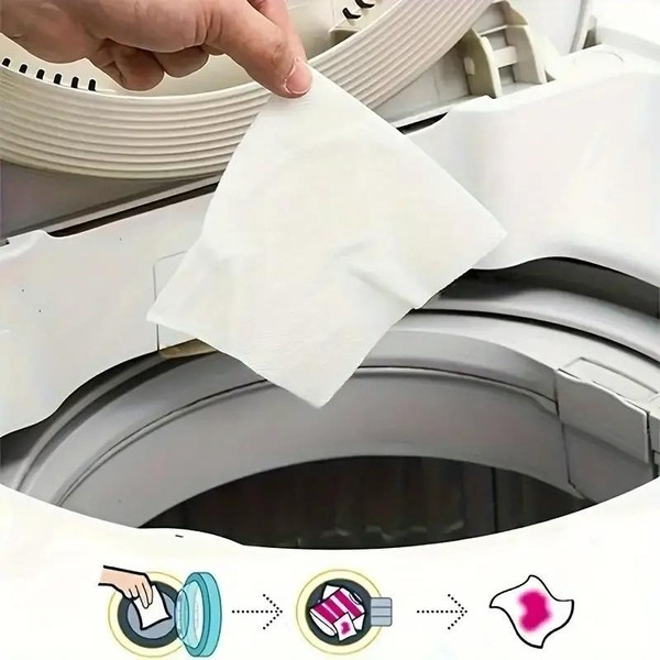 Pano resistente à corante de 50 cores para lavanderia, sem composição química, anti-penetração de lavanderia mista e proteção contra desbotamento, universal