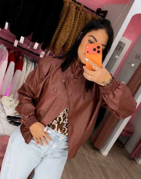 JAQUETA INSPIRAÇÃO ZARA MARROM