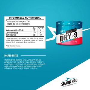 DRY -9 MELANCIA - DIURÉTICO  -150G - SHARK PRO