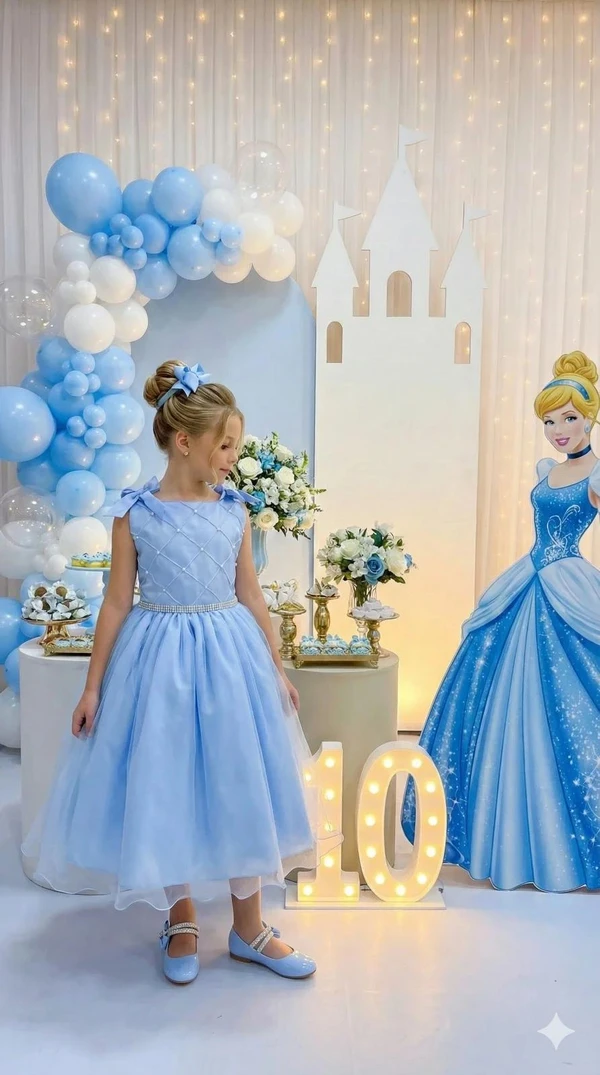 Vestido Temático Inspiração - Cinderela  