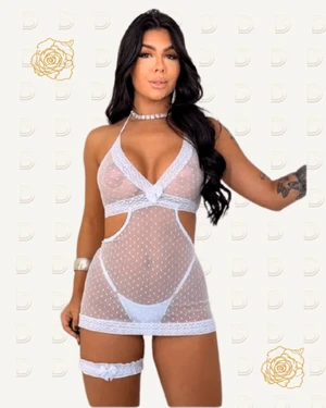 CAMISOLA PAIXÃO TULE 3 PEÇAS