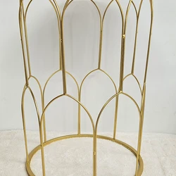 Mesa Lateral Dourada Com Espelho