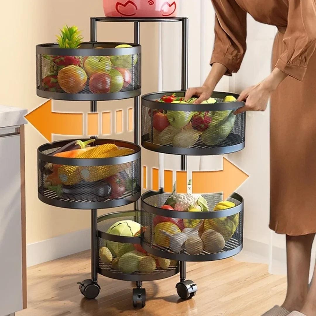 Fruteira Articulada Multiuso 5 em 1 + Brinde Porta Tempero Giratório — foto 2