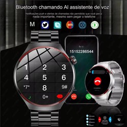 SmartWatch 4 com monitoramento de oxigênio Monitor cardíaco faz e recebe chamadas Notificações por SMS