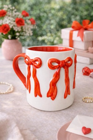 Caneca Laço Amour em Cerâmica - 300ml