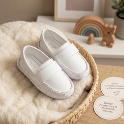SAPATO MOCASSIM INFANTIL KLIN MINI CURUMIM BRANCO - 197126