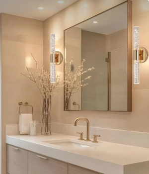 Luminária Arandela Dourada Cristal
