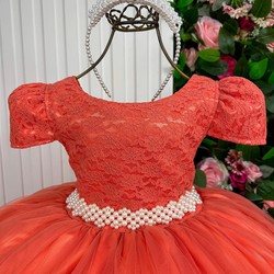 Vestido Luxuoso Longo Rendando – Terracota