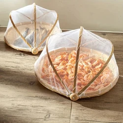 CestFresh - Cesto de Bamboo Com Cobertura de Tela Retrátil Protetor de Alimentos - Entrega Grátis
