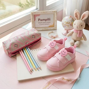 TÊNIS INFANTIL  FEMININO EMOJI GLACÊ/ROSA CHICLETE 435231