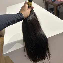 Cabelo Brasileiro Castanho 55 cm Liso (Leves Ondulações) - 100gr