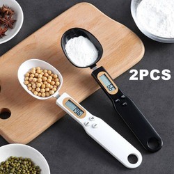Mini Balança de Cozinha Digital, Balança Eletrônica De Alimentos LCD, Farinha De Cozinha, Leite, Café Em Pó, Peso Medida Colher, 0.1-500g