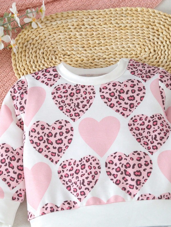 Conjunto Moletom e Jeans Leopardo Rose