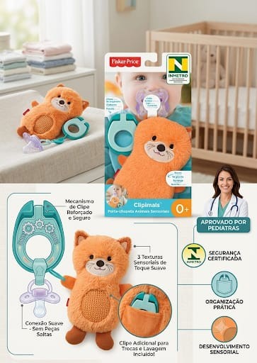 PRENDEDOR CHUPETA FISHER PRICE 
