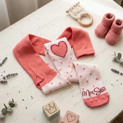 22018 MEIA CALÇA INFANTIL BRANCA MONSUCRE LOVE CORAÇÕES