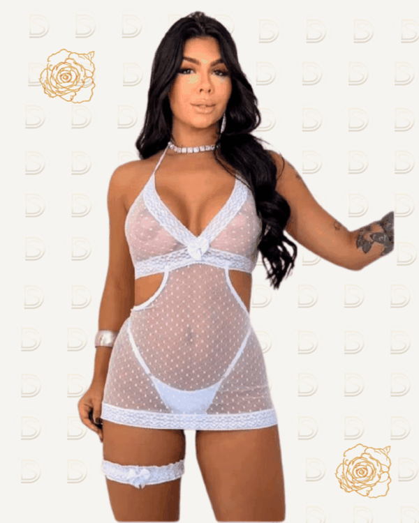 CAMISOLA PAIXÃO TULE 3 PEÇAS