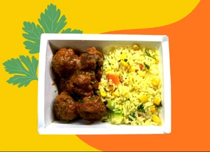 Almôndegas de Patinho com Legumes Salteados II- 200Gr