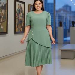 Vestido Plissado Giovanna