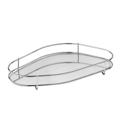 Bandeja Fence Orgânica Cromado 17x29cm