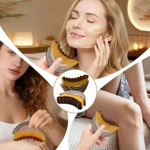 Kit com 2 Escovas Faciais para Drenagem Linfática e Skincare